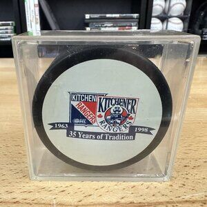 Vintage Kitchener Rangers OHL Hockey Puck 35 Years 1998 / Beaver Lumber